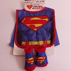 NEW ABG BABY Superman Bib&Bootie One size fits most blue-red-yellow color (B14)
